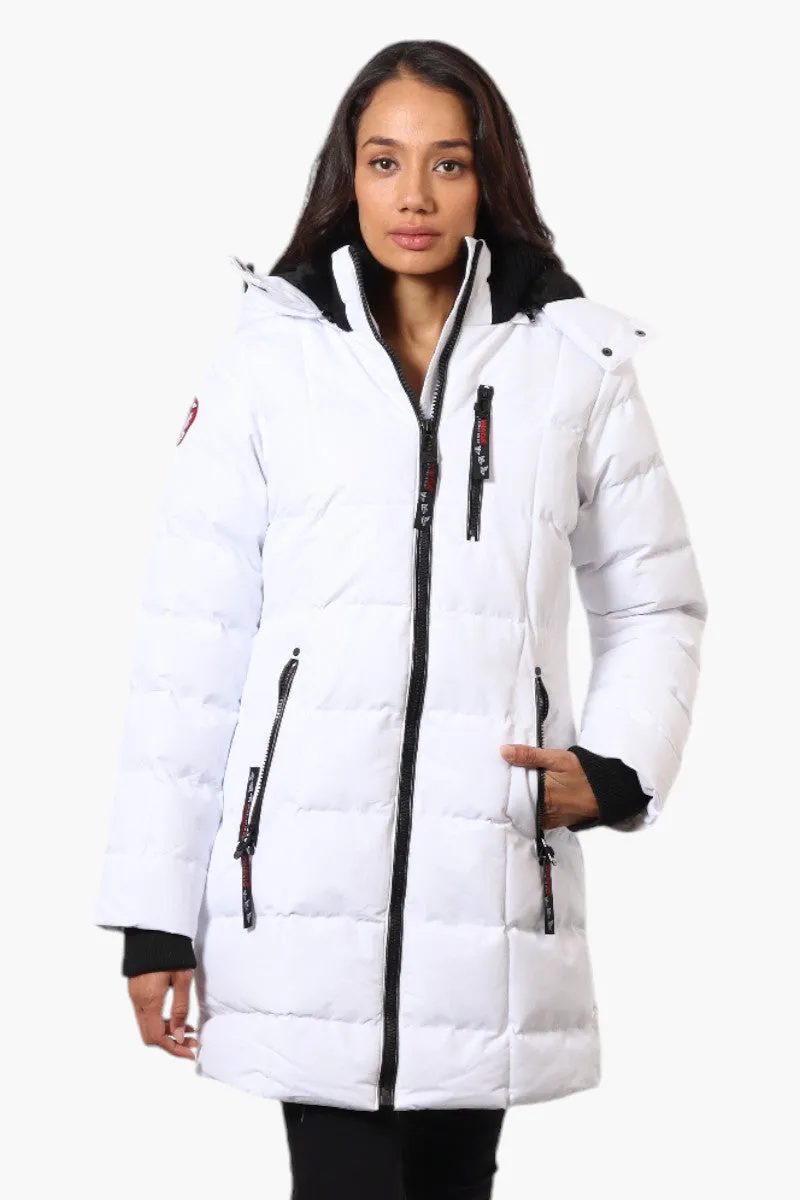 Canada Weather Gear 3/4 Length Bubble Parka Jacket - White sold by Fairweather