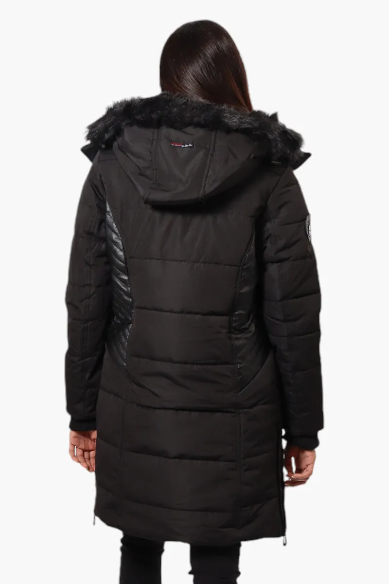 Canada Weather Gear Vegan Leather Insert Parka Jacket - Black sold by Fairweather product image thumbnail 4