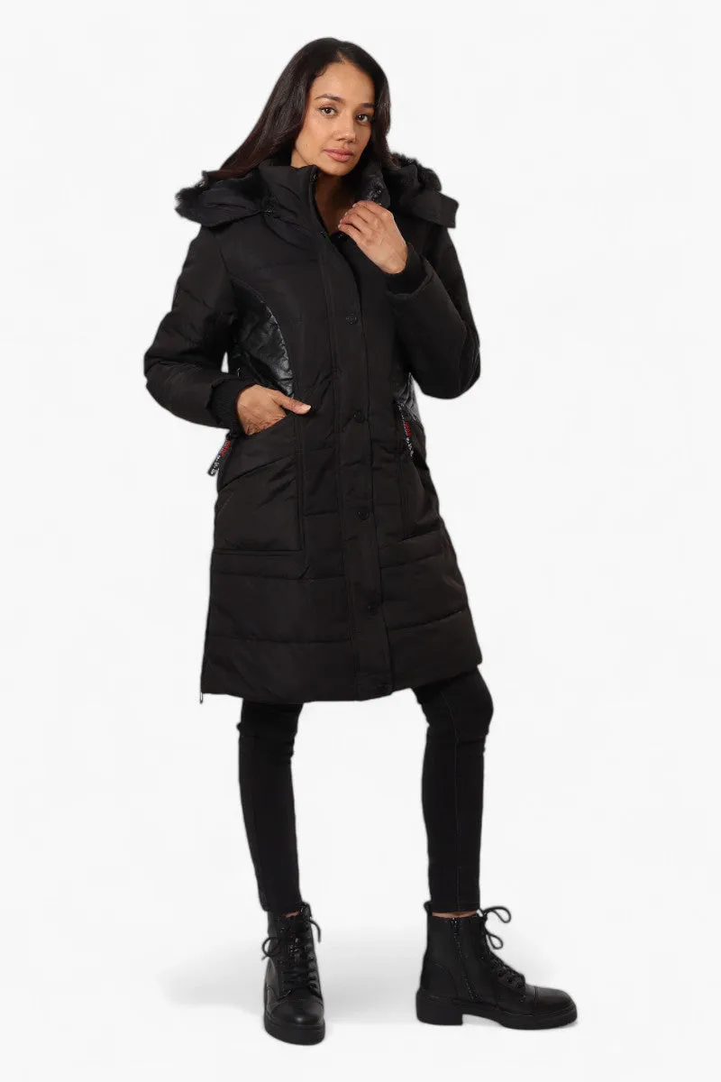 Canada Weather Gear Vegan Leather Insert Parka Jacket - Black sold by Fairweather product image thumbnail 2