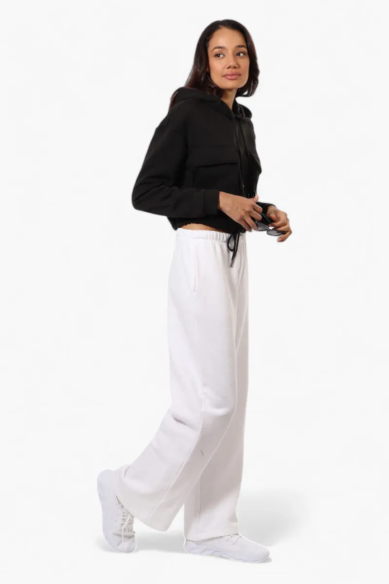 Fahrenheit Cropped Front Flap Pocket Hoodie - Black sold by Fairweather product image thumbnail 2