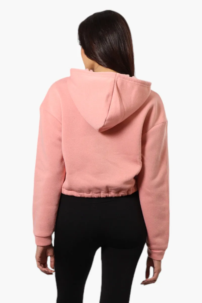 Fahrenheit Cropped Front Flap Pocket Hoodie - Pink sold by Fairweather product image thumbnail 4