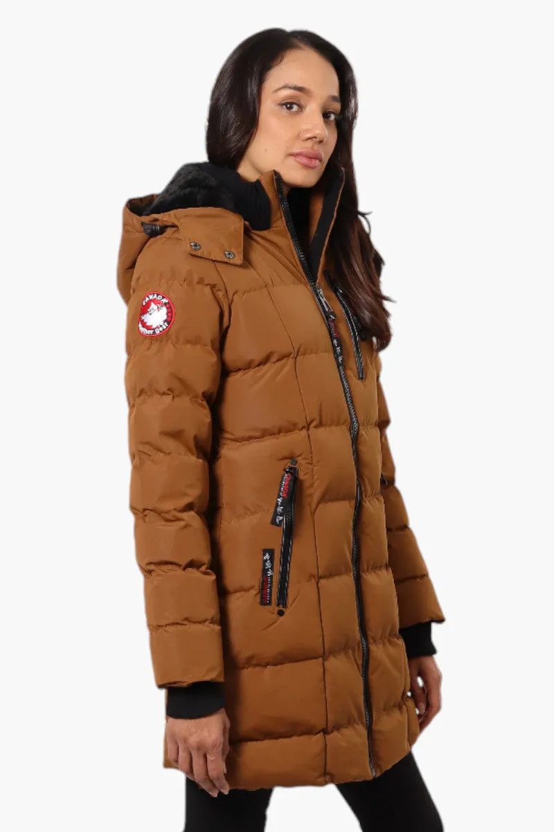 Canada Weather Gear 3/4 Length Bubble Parka Jacket - Brown sold by Fairweather product image thumbnail 3