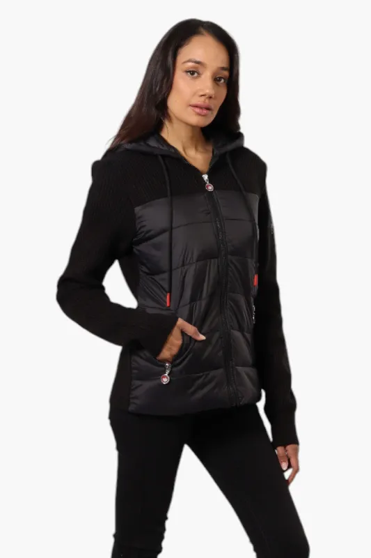 Canada Weather Gear Sweater Knit Polyfill Lightweight Jacket - Black sold by Fairweather
