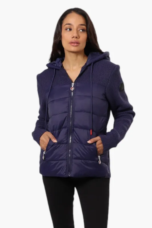 Canada Weather Gear Sweater Knit Polyfill Lightweight Jacket - Navy sold by Fairweather