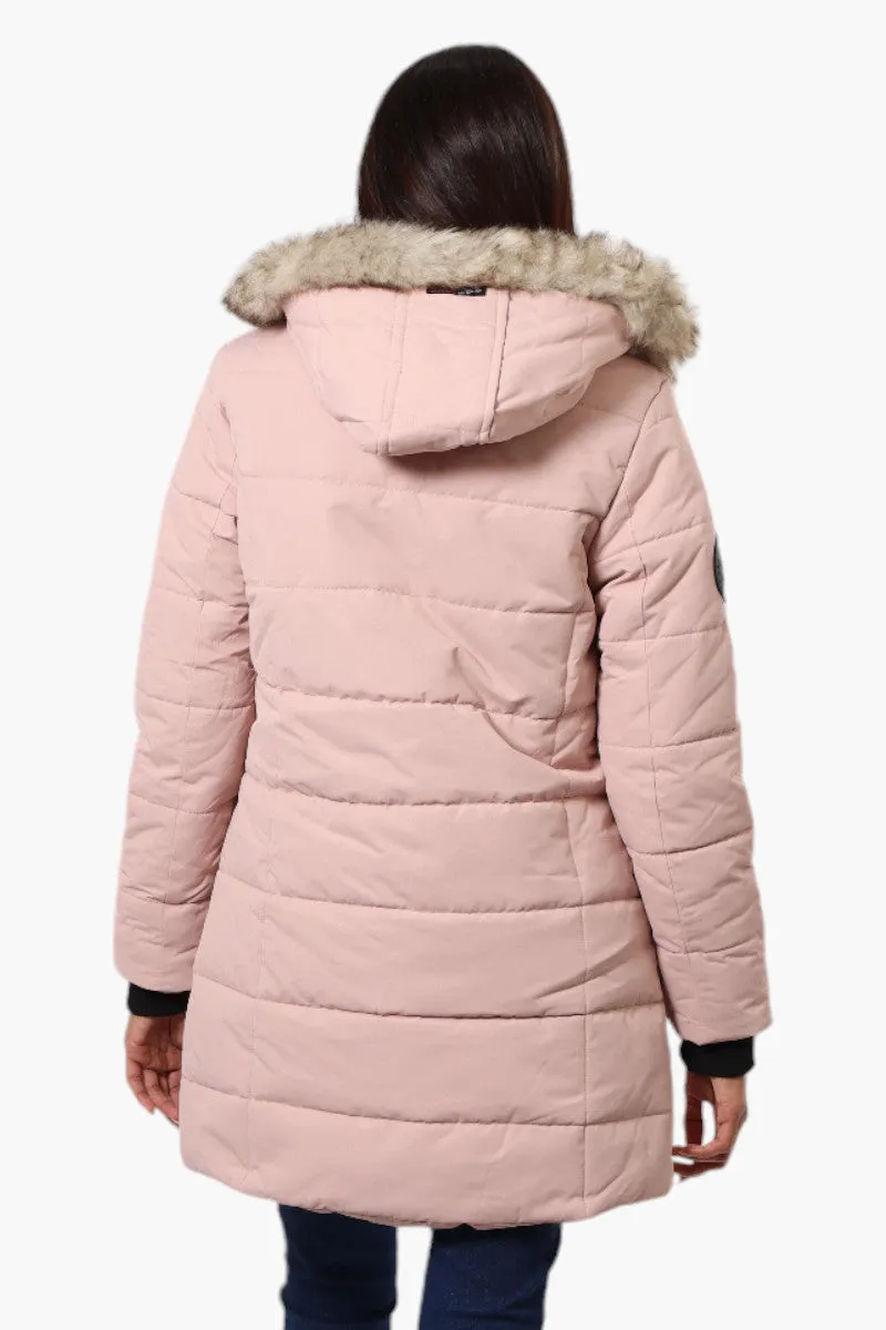 Canada Weather Gear Vegan Fur Hood Puffer Parka Jacket - Pink sold by Fairweather product image thumbnail 4