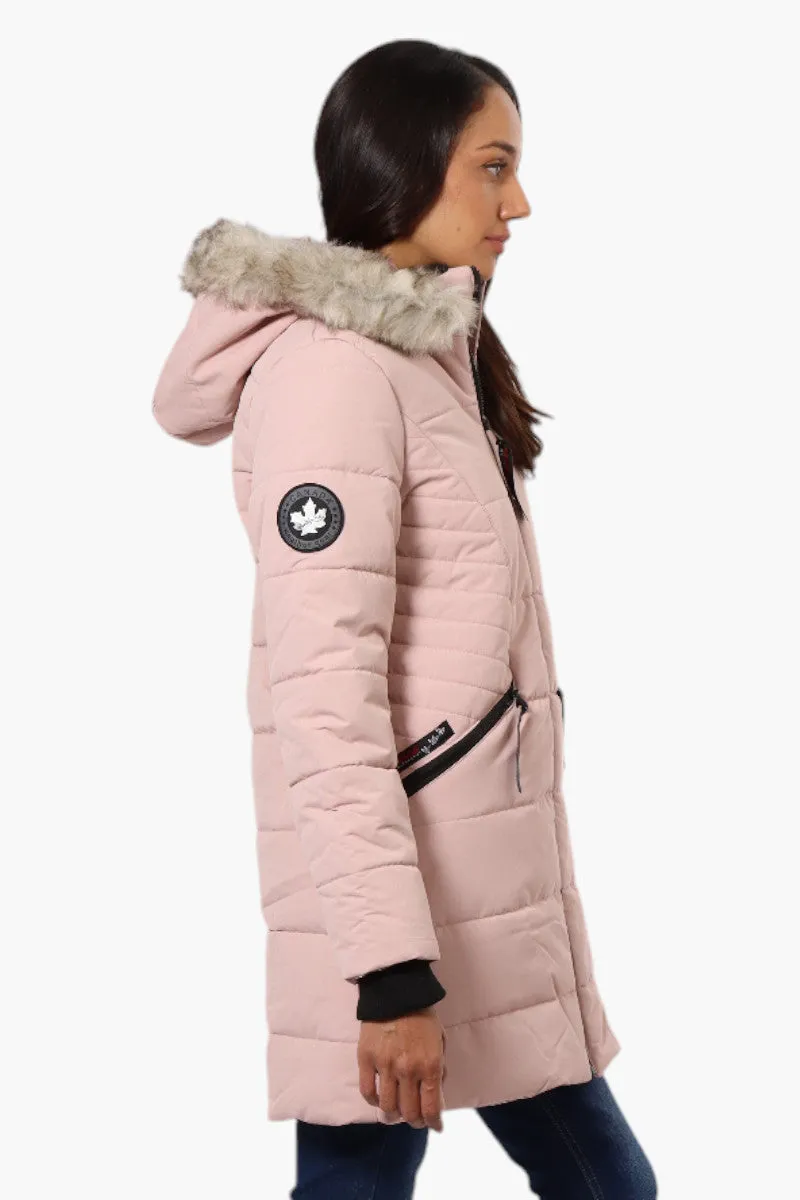 Canada Weather Gear Vegan Fur Hood Puffer Parka Jacket - Pink sold by Fairweather product image thumbnail 3