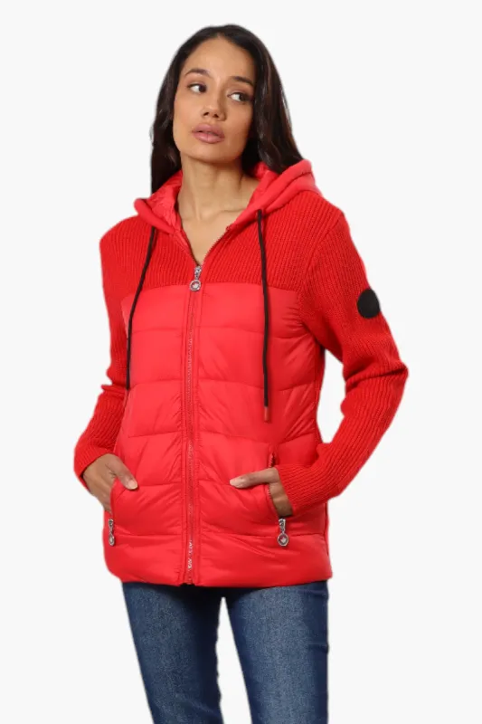 Canada Weather Gear Sweater Knit Polyfill Lightweight Jacket - Red sold by Fairweather