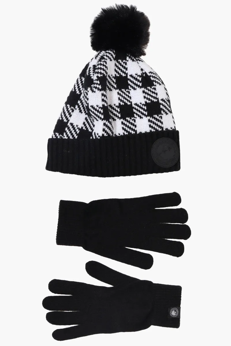 Canada Weather Gear Gloves Pom Pom Hat Set - White sold by Fairweather product image thumbnail 2