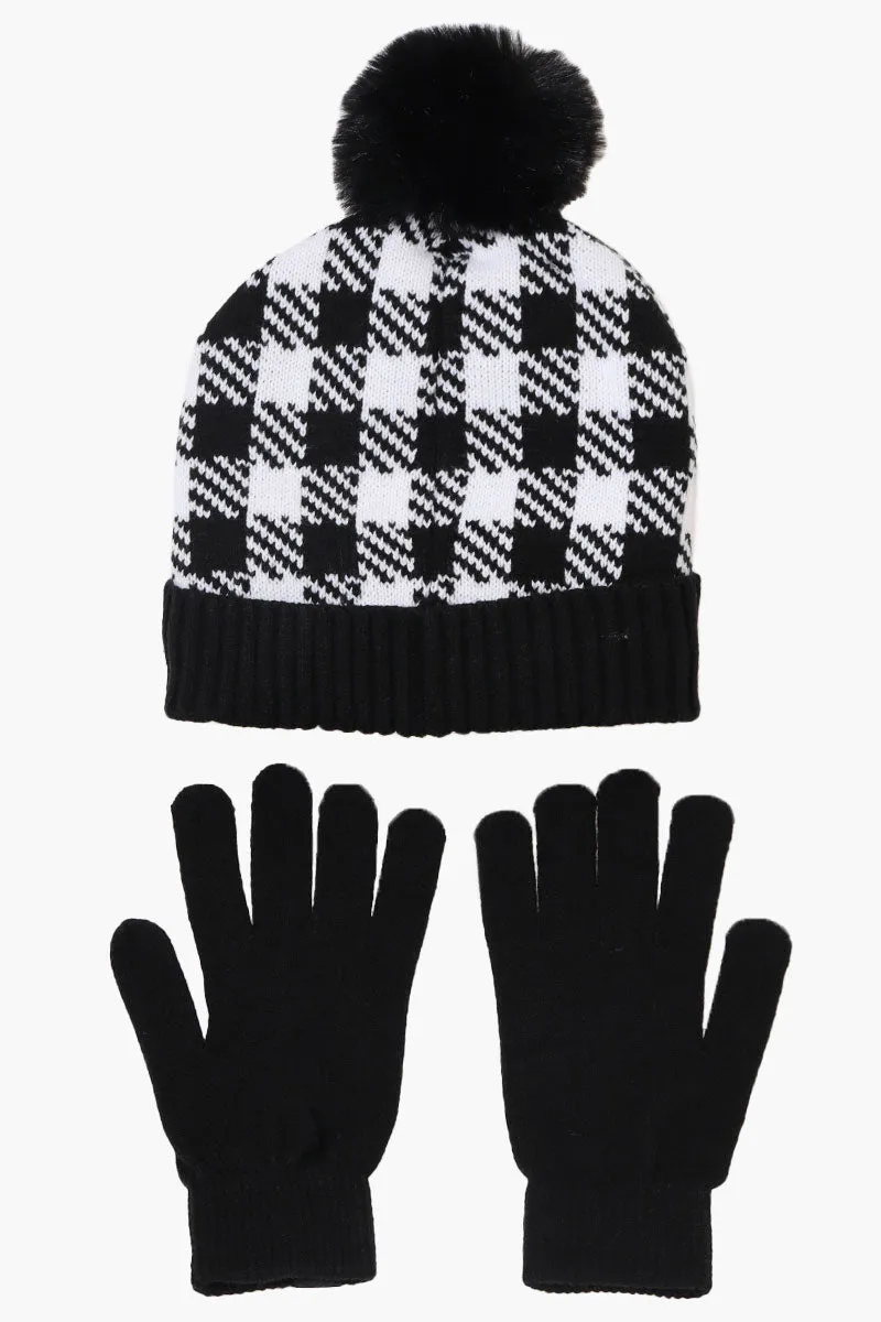 Canada Weather Gear Gloves Pom Pom Hat Set - White sold by Fairweather product image thumbnail 3