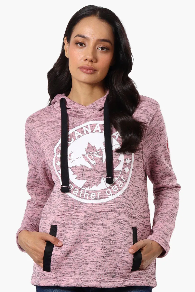 Canada Weather Gear Chest Logo Fleece Hoodie - Pink sold by Fairweather