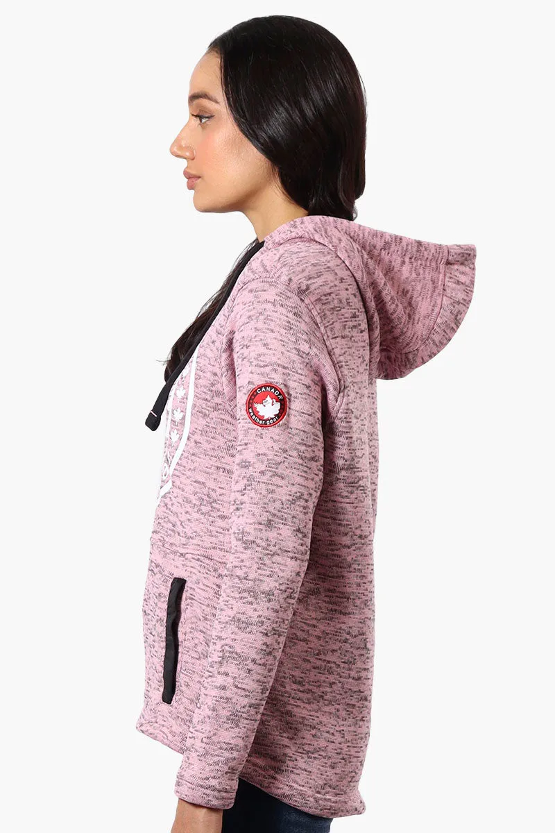 Canada Weather Gear Chest Logo Fleece Hoodie - Pink sold by Fairweather product image thumbnail 2