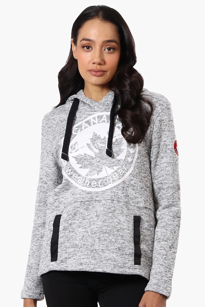 Canada Weather Gear Chest Logo Fleece Hoodie - Grey sold by Fairweather