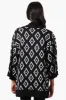 International INC Company Diamond Pattern Wrap Cardigan - Black sold by Fairweather