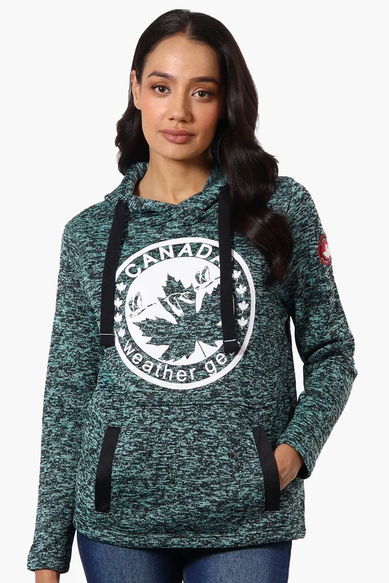 Canada Weather Gear Chest Logo Fleece Hoodie - Teal sold by Fairweather