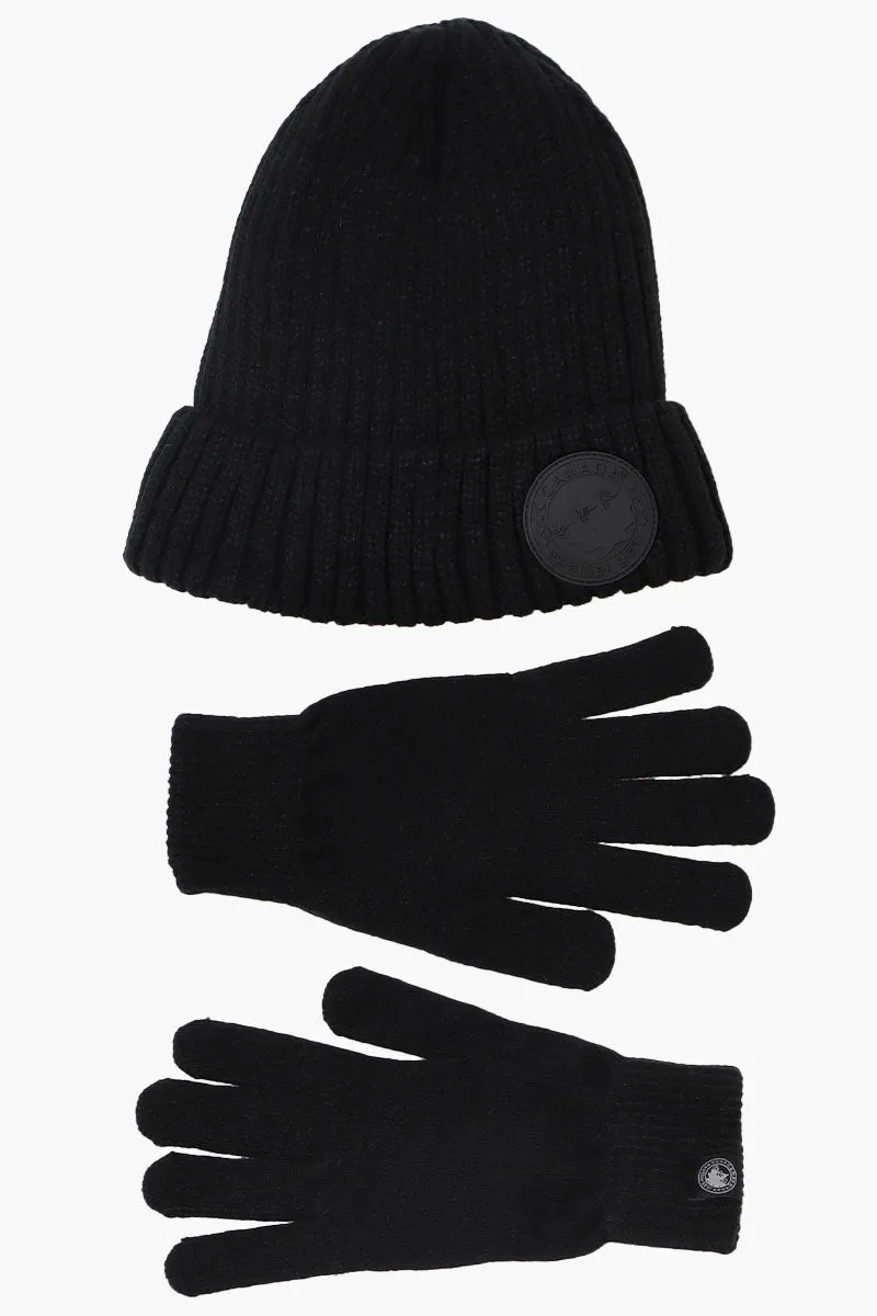 Canada Weather Gear Gloves Cuffed Beanie Hat Set - Black sold by Fairweather product image thumbnail 2