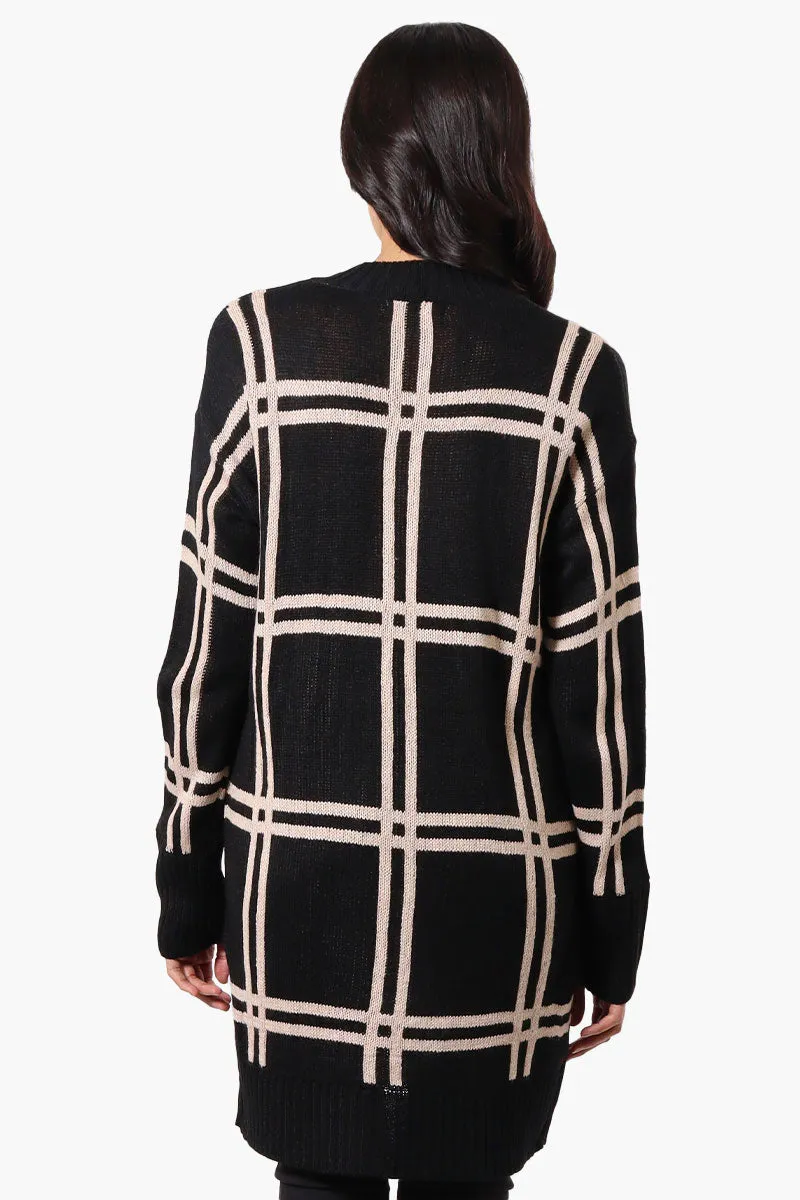 Beechers Brook Plaid Wrap Cardigan - Black sold by Fairweather product image thumbnail 3