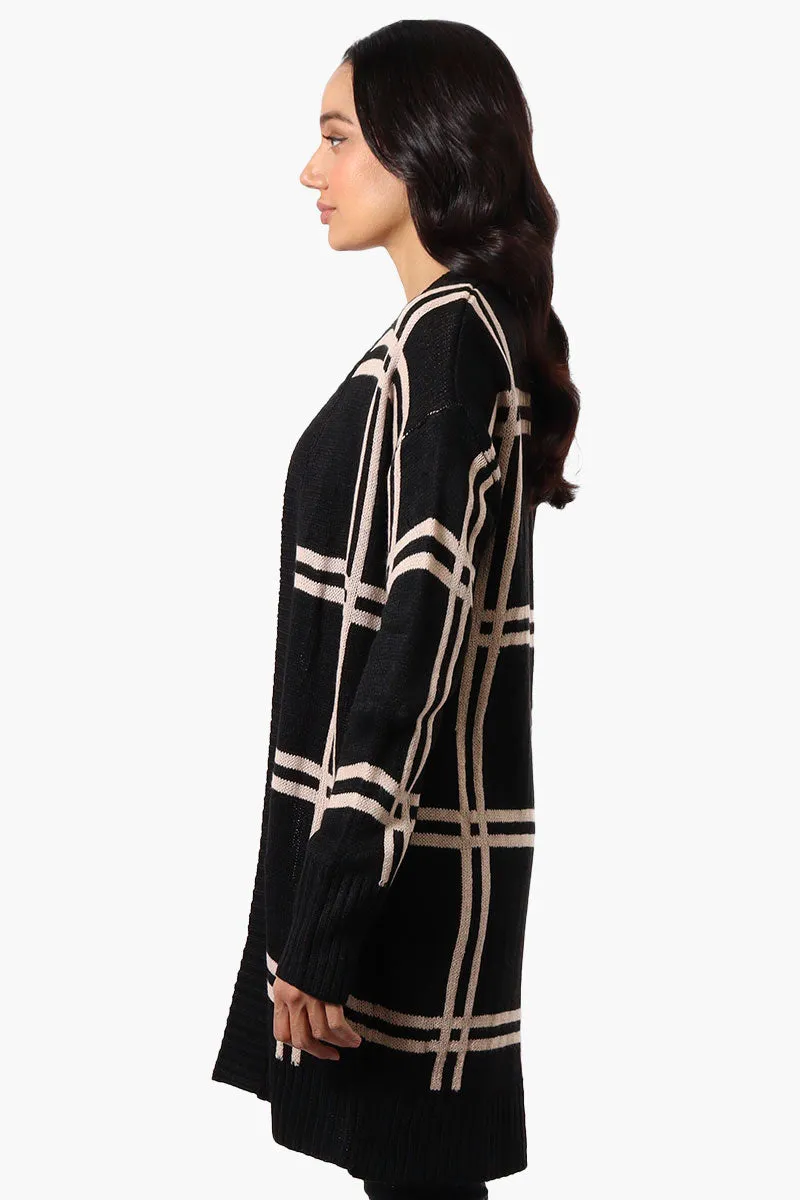 Beechers Brook Plaid Wrap Cardigan - Black sold by Fairweather product image thumbnail 2