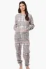 Cuddly Canuckies Hooded Festive Pattern Onesie - Grey sold by Fairweather