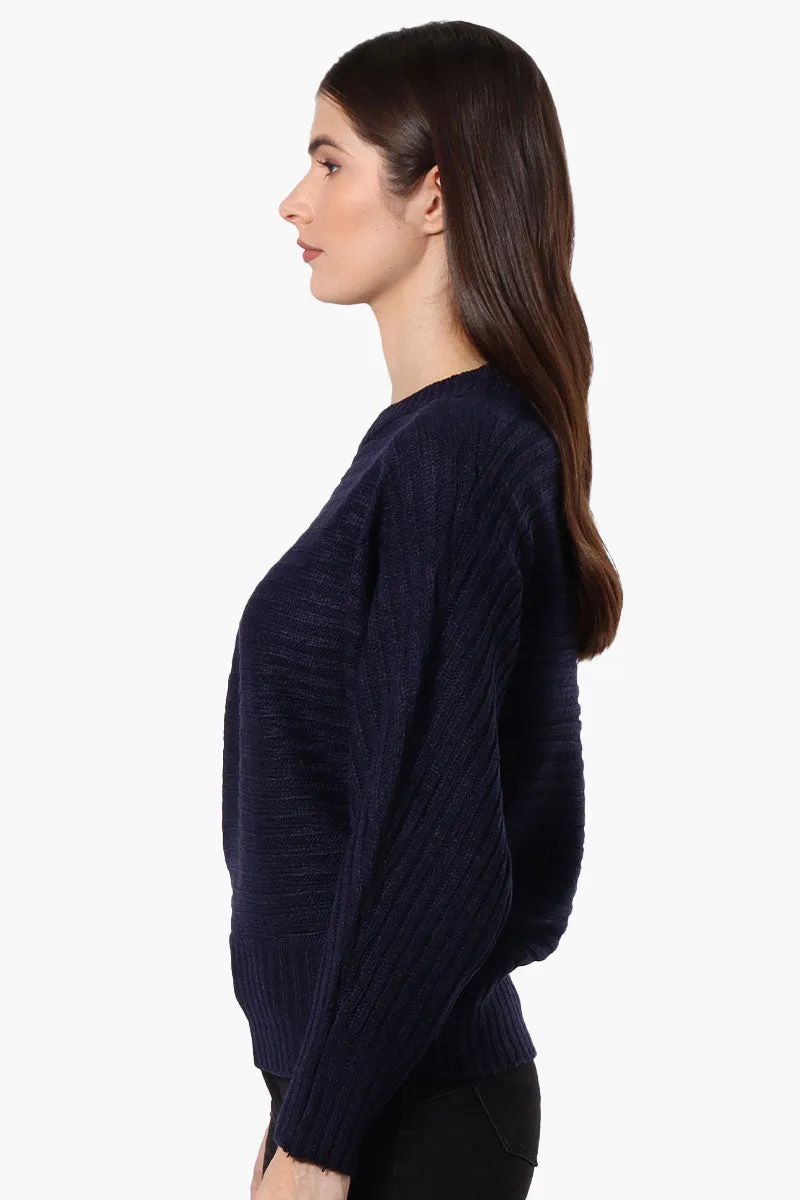International INC Company Button Shoulder Pullover Sweater - Navy sold by Fairweather product image thumbnail 2