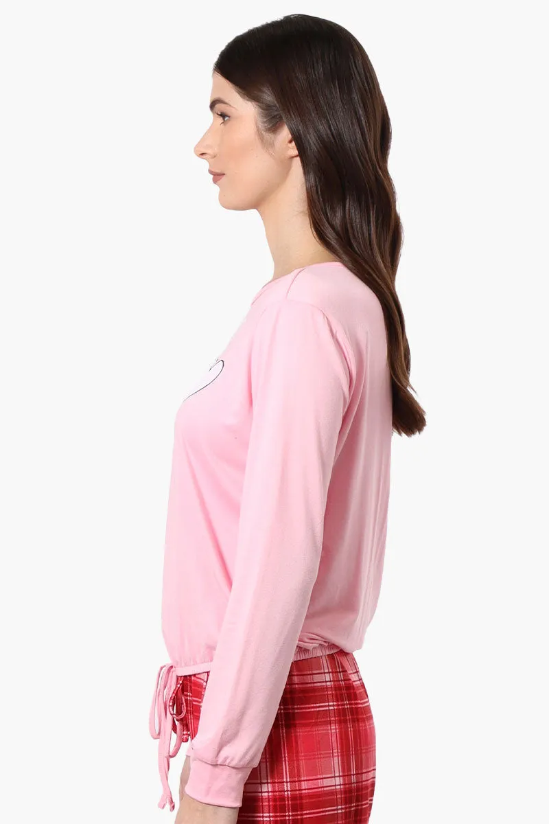 Cuddly Canuckies I'm Not For Everyone Print Pajama Top - Pink sold by Fairweather product image thumbnail 2