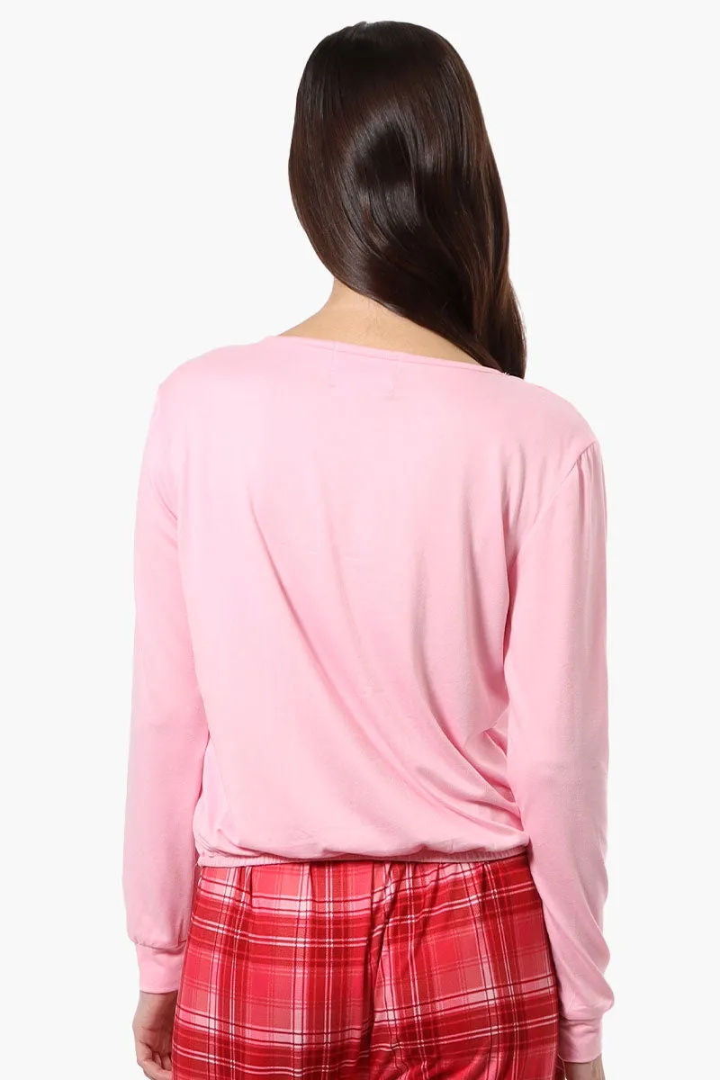 Cuddly Canuckies I'm Not For Everyone Print Pajama Top - Pink sold by Fairweather product image thumbnail 3