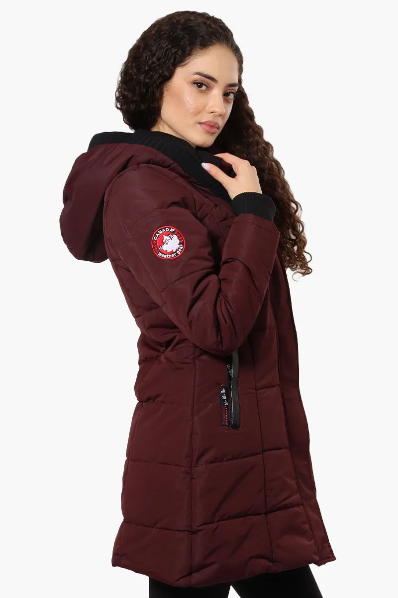 Canada Weather Gear Faux Fur Lined Hood Parka Jacket - Burgundy sold by Fairweather product image thumbnail 2
