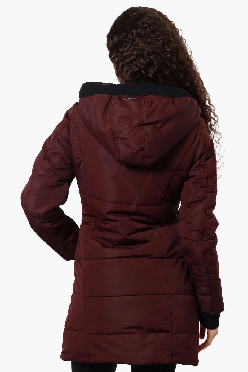 Canada Weather Gear Faux Fur Lined Hood Parka Jacket - Burgundy sold by Fairweather product image thumbnail 3