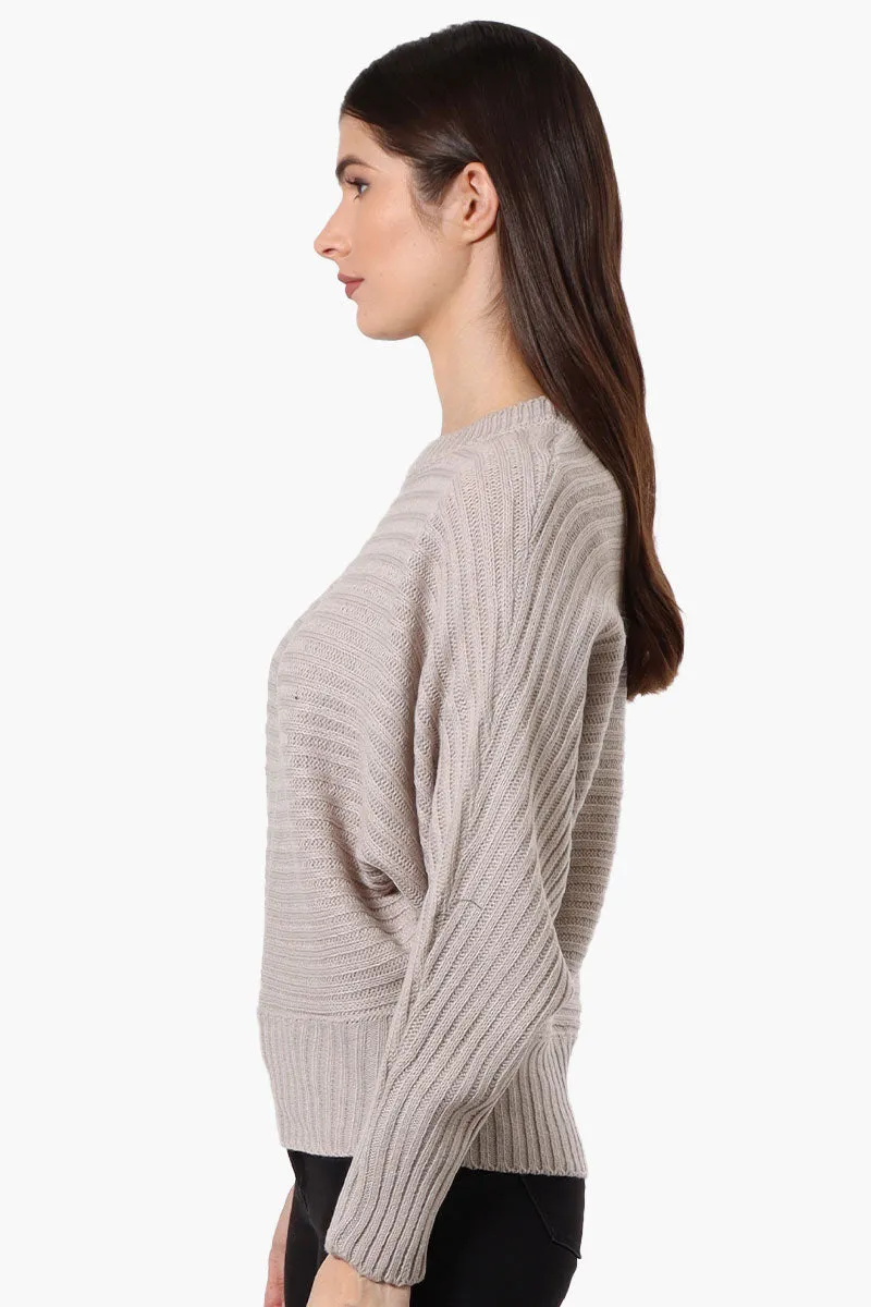 International INC Company Button Shoulder Pullover Sweater - Taupe sold by Fairweather product image thumbnail 2