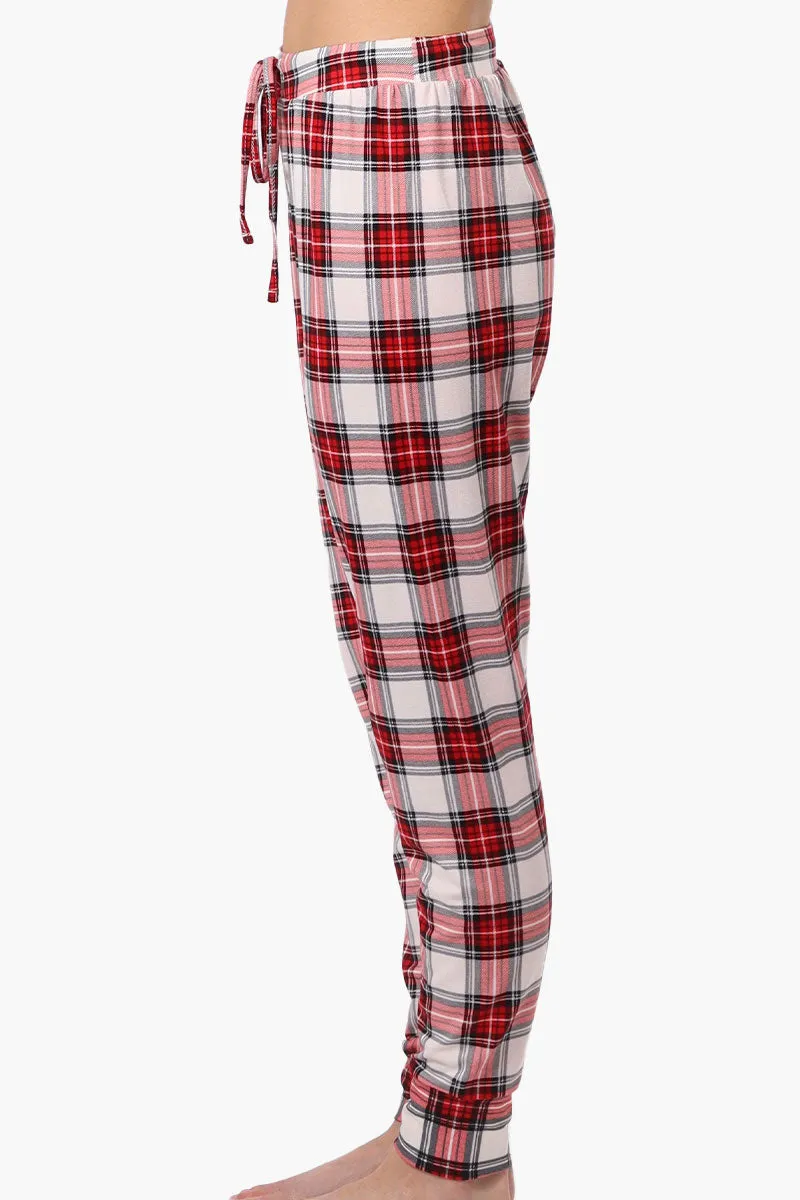 Cuddly Canuckies Plaid Jogger Pajama Pants - Red sold by Fairweather product image thumbnail 2