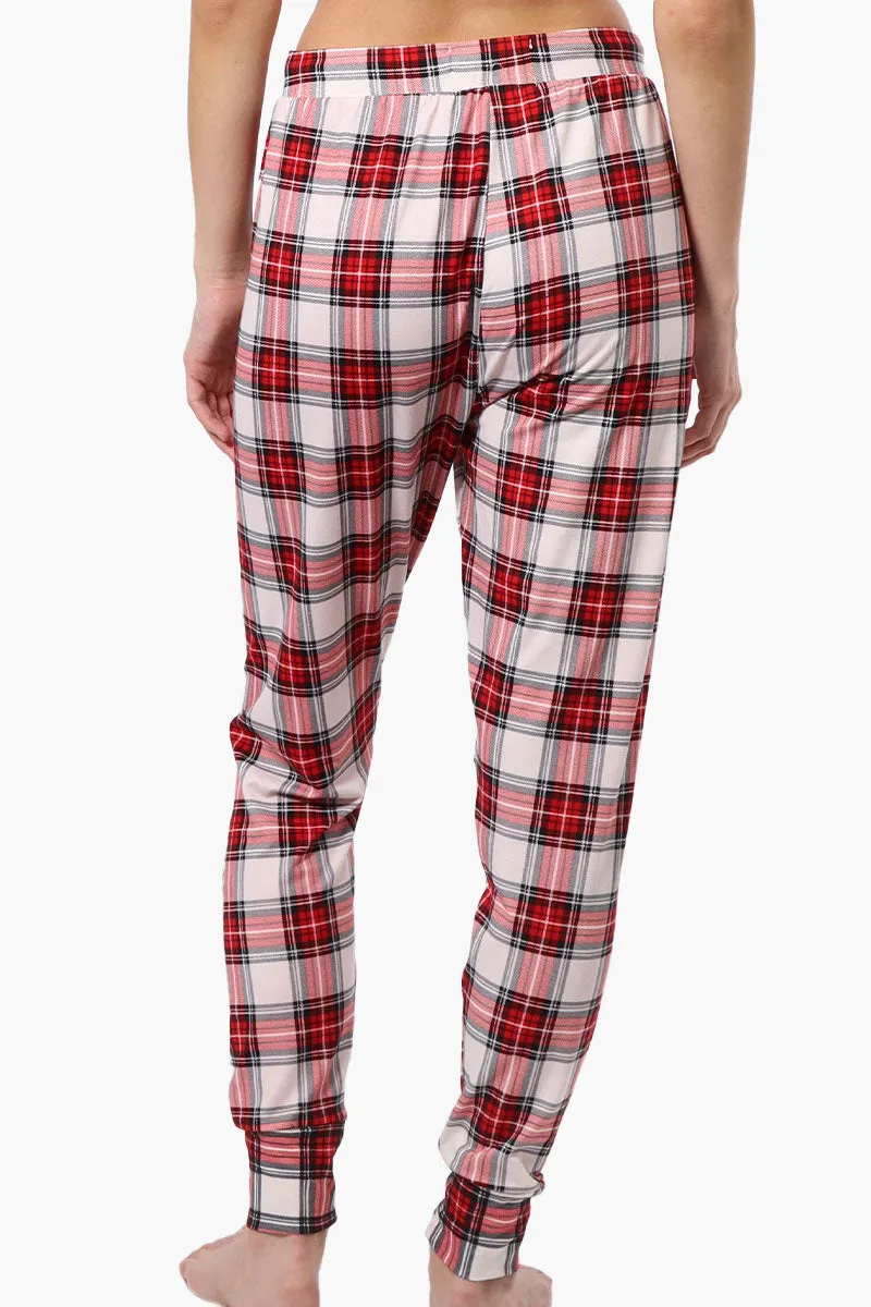 Cuddly Canuckies Plaid Jogger Pajama Pants - Red sold by Fairweather product image thumbnail 3