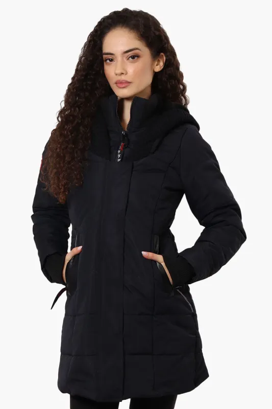 Canada Weather Gear Faux Fur Lined Hood Parka Jacket - Navy sold by Fairweather