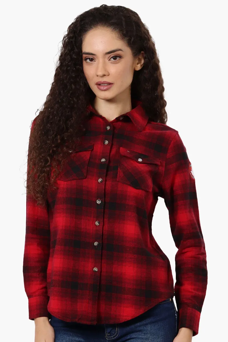 Canada Weather Gear Plaid Button Up Shirt - Red sold by Fairweather