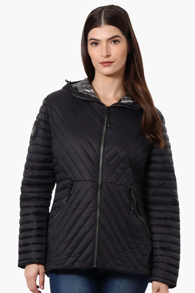 Canada Weather Gear Chevron Quilted Lightweight Jacket - Black sold by Fairweather