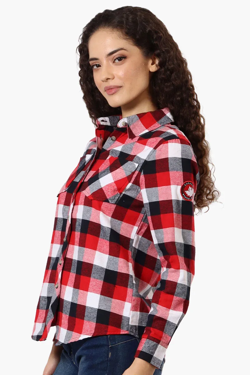 Canada Weather Gear Flannel Button Up Shirt - Red sold by Fairweather product image thumbnail 2