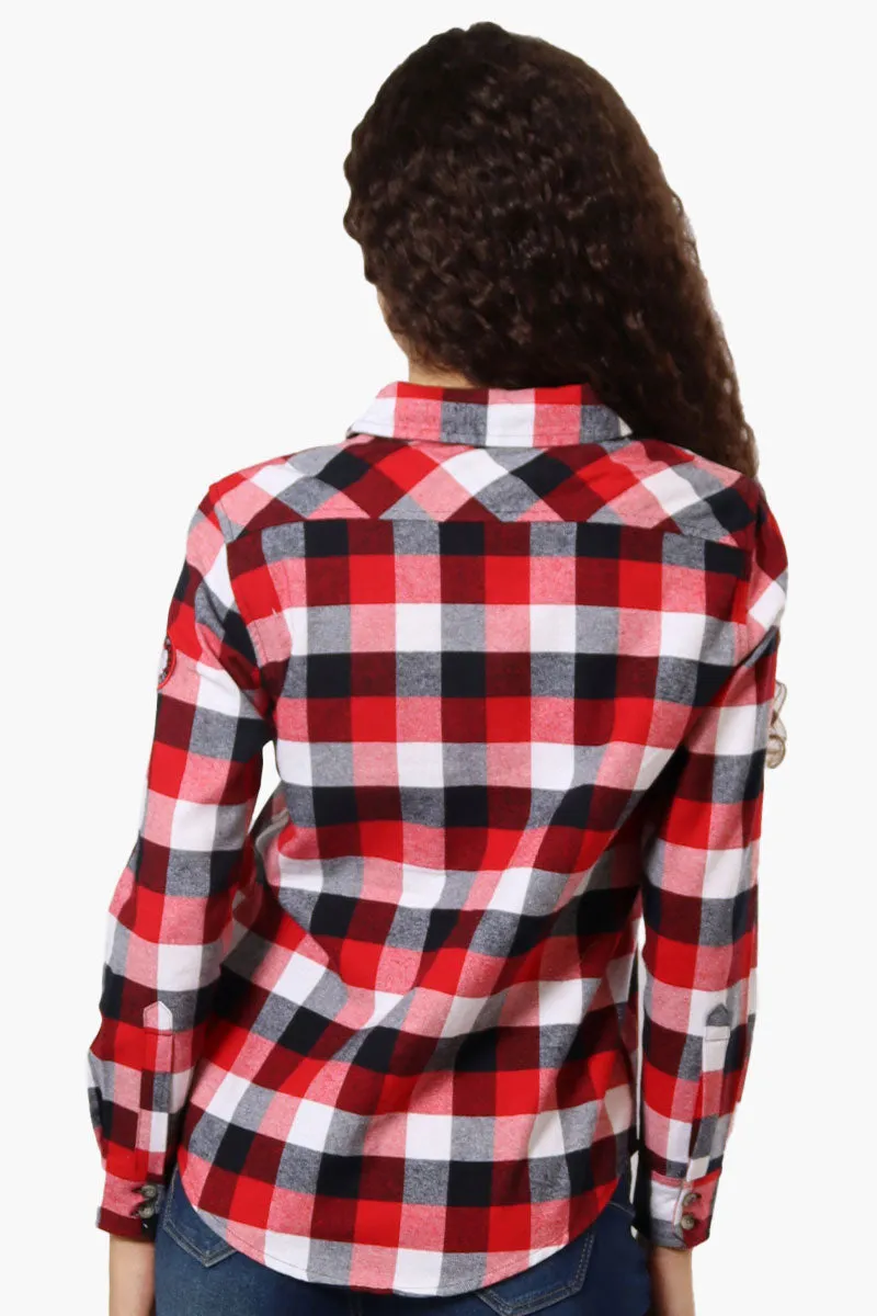 Canada Weather Gear Flannel Button Up Shirt - Red sold by Fairweather product image thumbnail 3