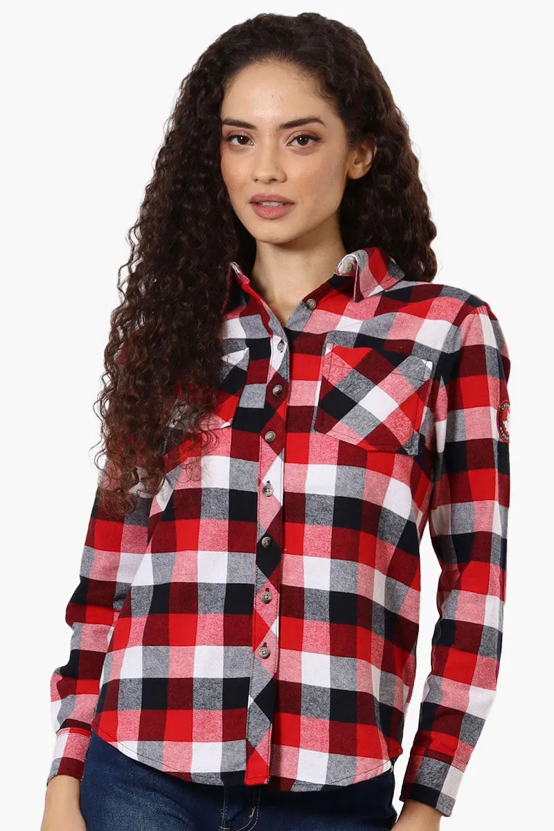 Canada Weather Gear Flannel Button Up Shirt - Red sold by Fairweather