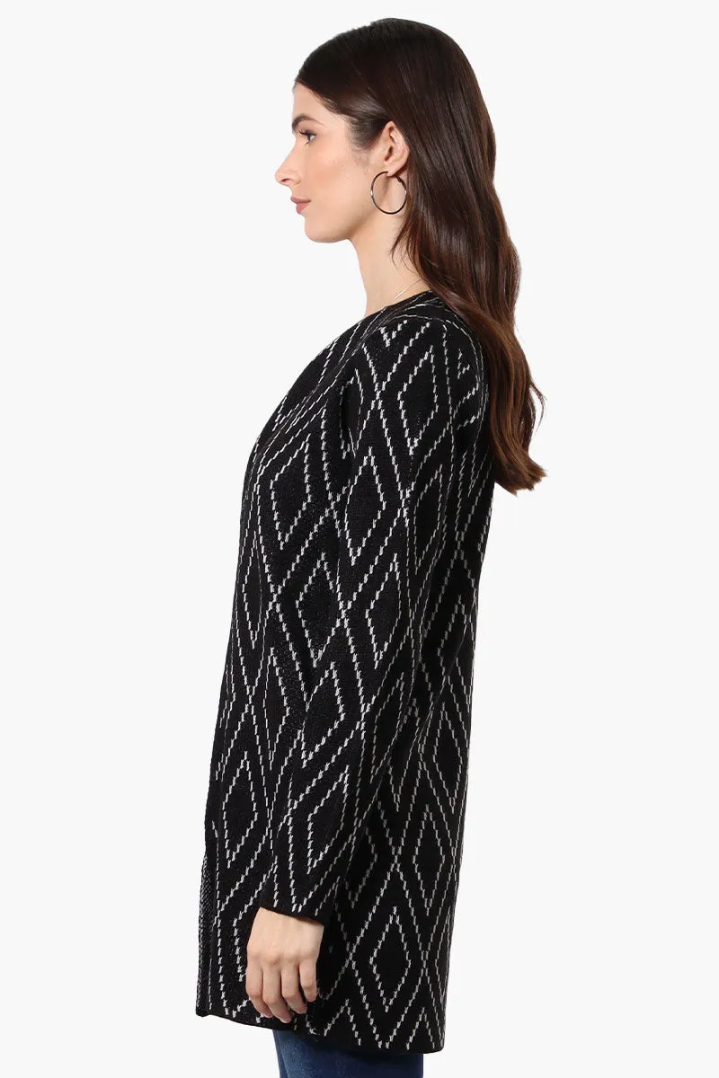 Beechers Brook Open Diamond Pattern Cardigan - Black sold by Fairweather product image thumbnail 2