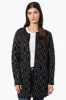 Beechers Brook Open Diamond Pattern Cardigan - Black sold by Fairweather
