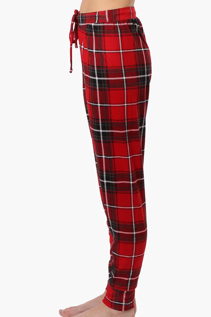 Cuddly Canuckies Plaid Jogger Pajama Pants - Red sold by Fairweather product image thumbnail 2