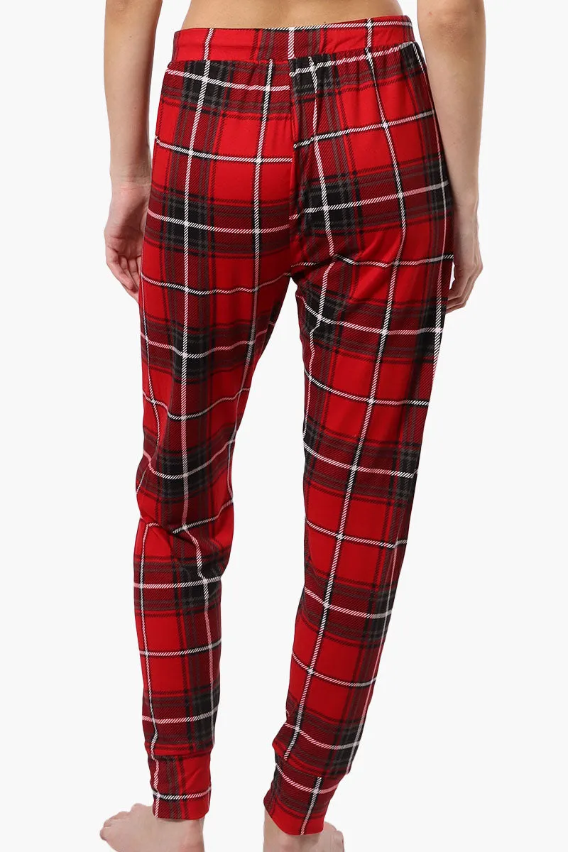 Cuddly Canuckies Plaid Jogger Pajama Pants - Red sold by Fairweather product image thumbnail 3