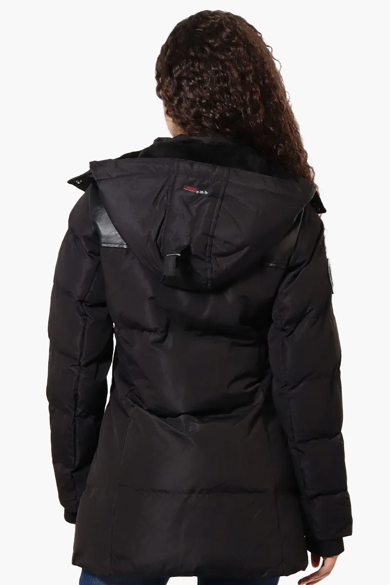 Canada Weather Gear 3/4 Length Vegan Leather Parka Jacket - Black sold by Fairweather product image thumbnail 3