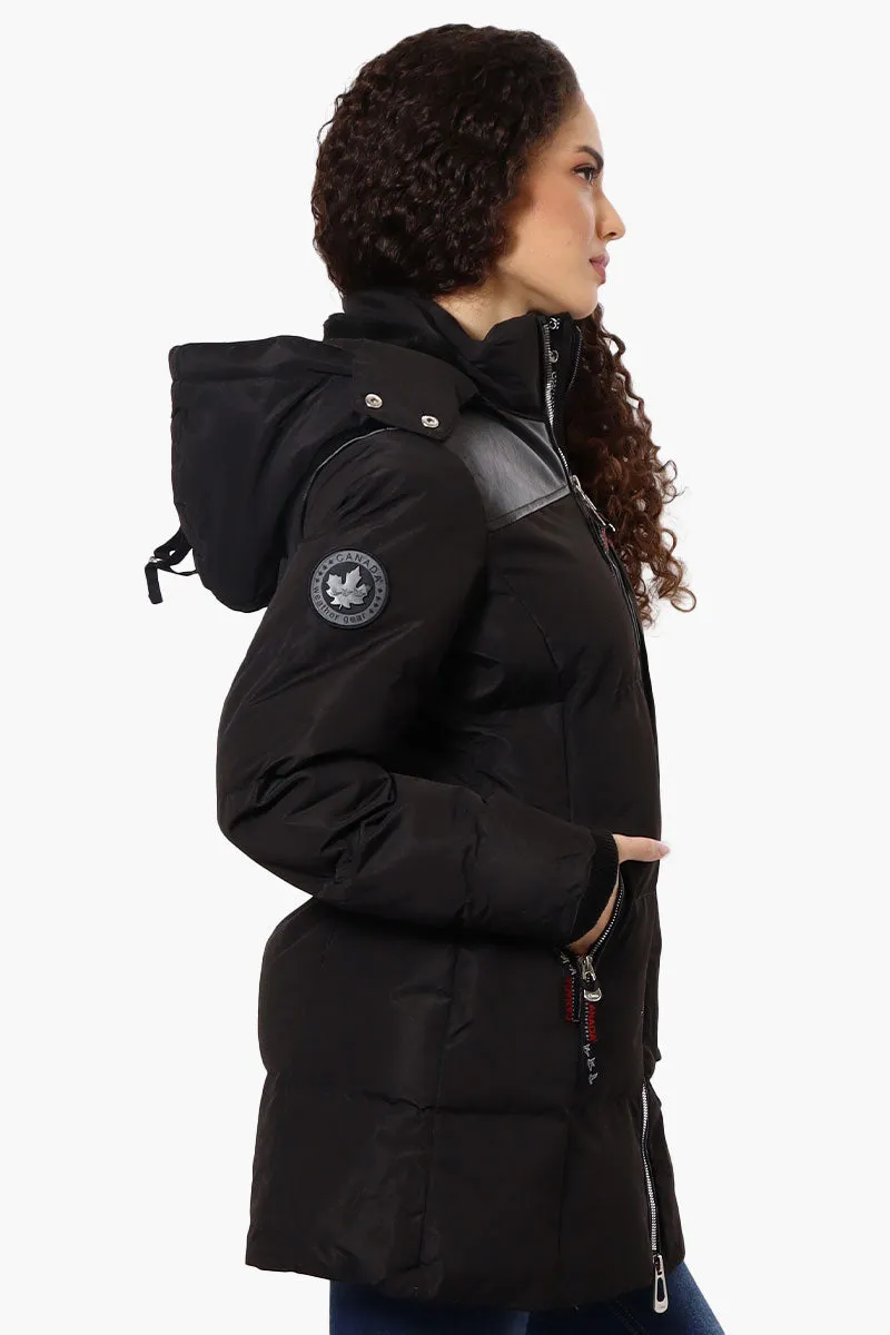 Canada Weather Gear 3/4 Length Vegan Leather Parka Jacket - Black sold by Fairweather product image thumbnail 2