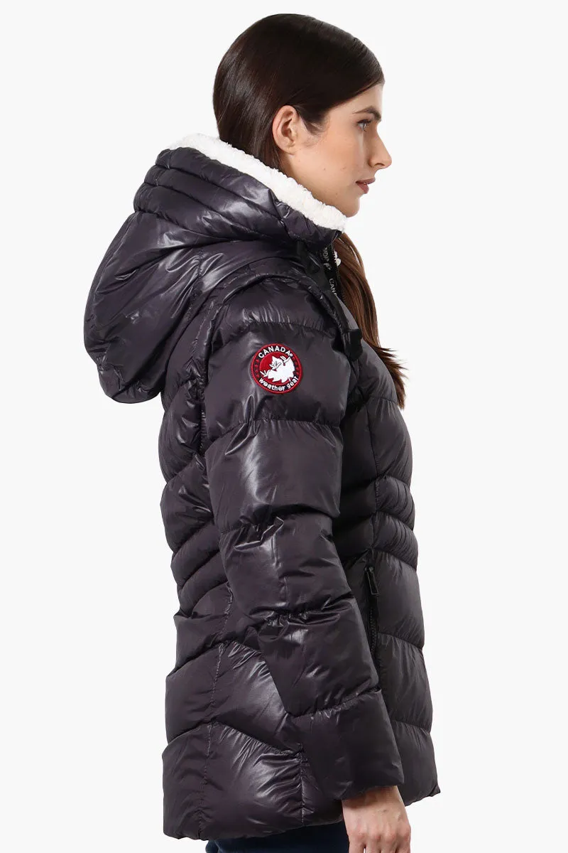 Canada Weather Gear Grid Pattern Zip Off Sleeve Bomber Jacket - Black sold by Fairweather product image thumbnail 2