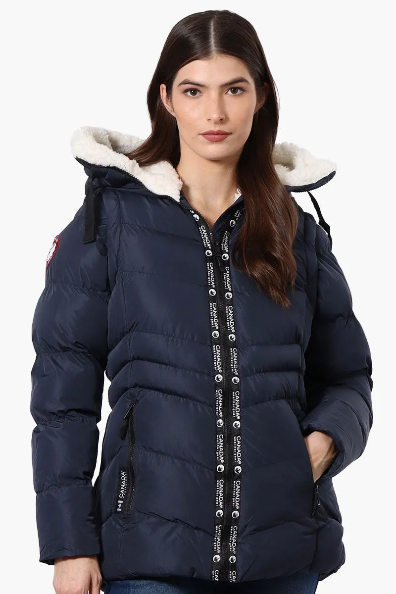 Canada Weather Gear Zip Off Sleeve Bomber Jacket - Navy sold by Fairweather