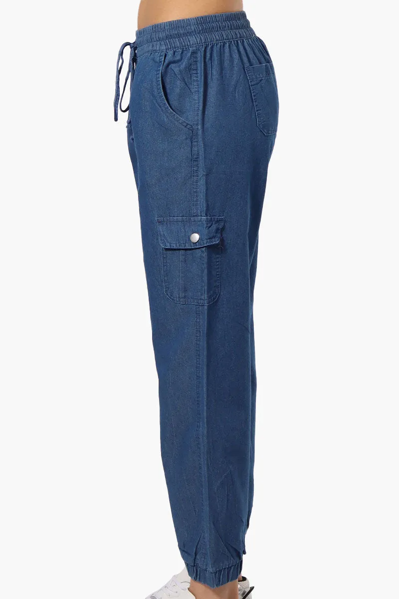 Helium Denim Cargo Jogger Pants - Blue sold by Fairweather product image thumbnail 2