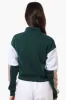 New Look Colour Block 1/4 Zip Sweatshirt - Green sold by Fairweather