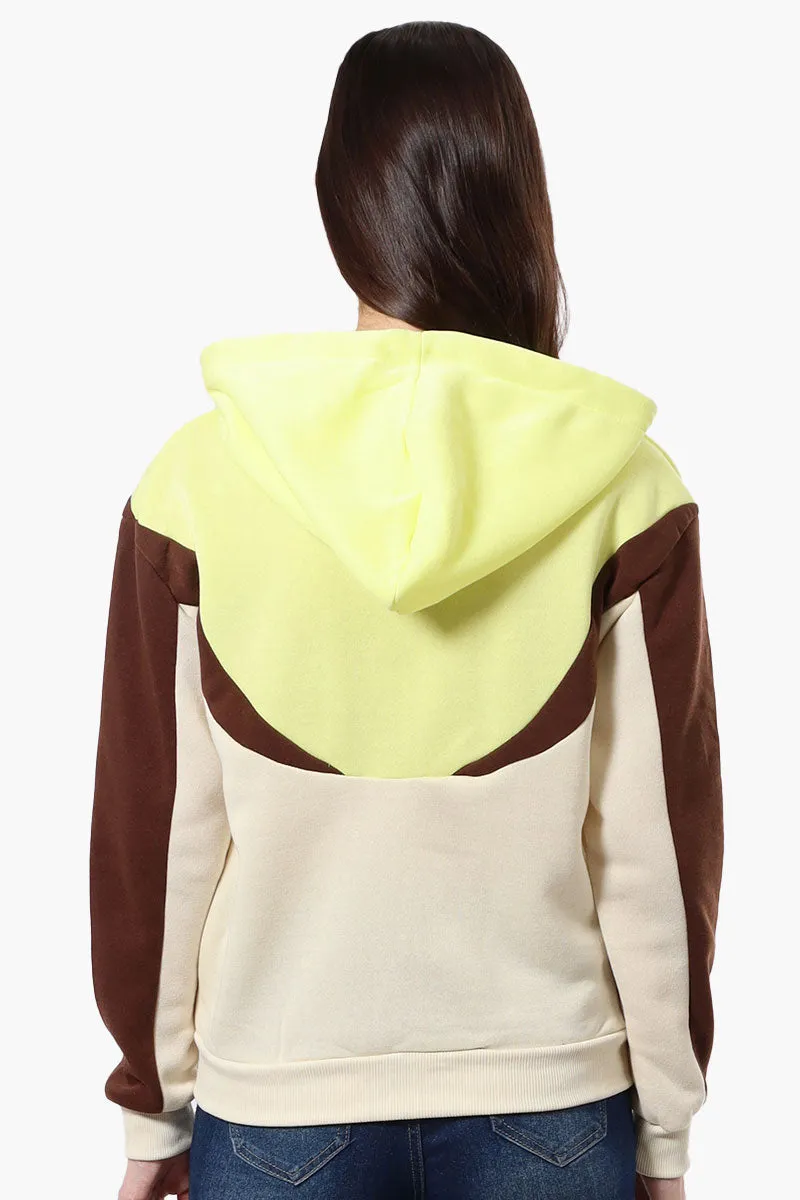 New Look Fleece Colour Block Hoodie - Yellow sold by Fairweather product image thumbnail 3