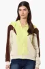 New Look Fleece Colour Block Hoodie - Yellow sold by Fairweather