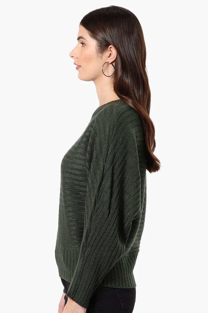 International INC Company Button Shoulder Pullover Sweater - Olive sold by Fairweather product image thumbnail 2