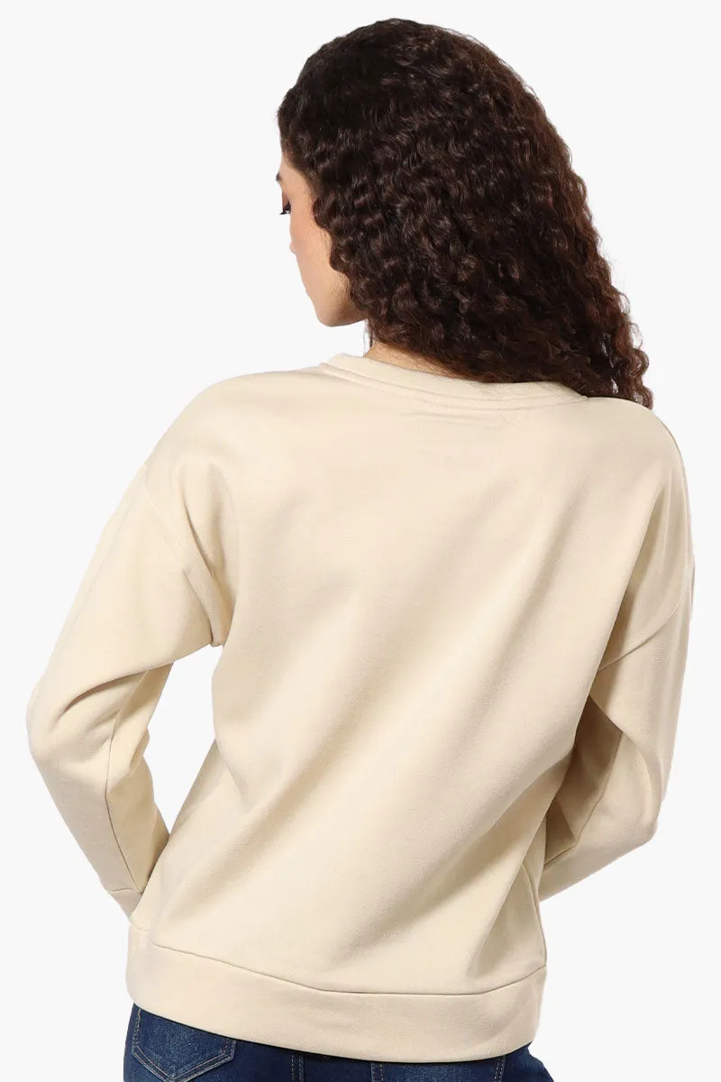 Canada Weather Gear Chest Logo Crew Neck Sweatshirt - Cream sold by Fairweather product image thumbnail 3